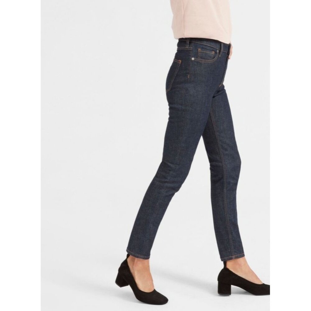 Everlane High Rise Skinny Jeans Dark Blue size 26